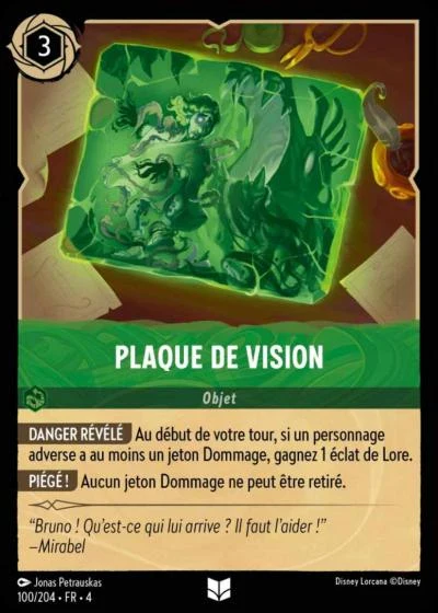 100/204 Plaque de vision
