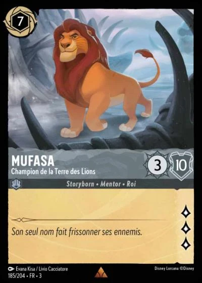 185/204 Mufasa, Champion de la Terre des Lions